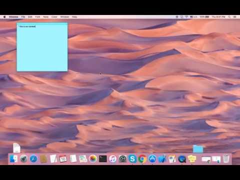 add a post it note to my desktop for mac